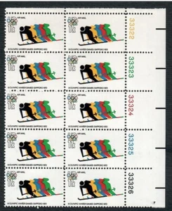 US Airmail # C85 Olympics , F-VF OG NH U/R Plate Block of 10 - I Combine S/H - Picture 1 of 1