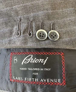 Brioni Hand tailored in Italy For Saks Fifth Avenue Nomentano size 46R Gray - Picture 1 of 24