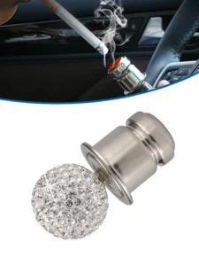  Silver Bling Crystal Rhinestone 12V Car Auto Cigarette Lighter Car Accessories - Picture 1 of 12