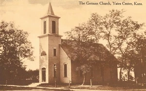 Yates Center,Kansas,German Church,Woodson County,c.1909 - Picture 1 of 2