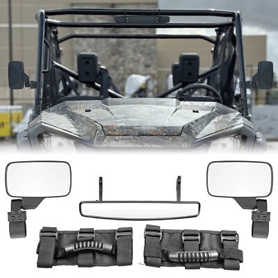 Выпуклое зеркало заднего бокового и центрального вида для Polaris Ranger 570 полноразмерное Crew 17-25 - Изображение 1 из 4