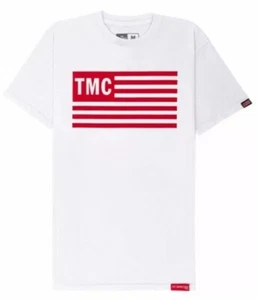 NEW!! THE MARATHON CLOTHING TMC Flag Tee Shirt White/Red SIZE S NIP!! - Picture 1 of 4