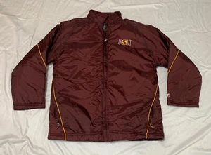 Vintage Arizona State Maroon Sun Devils Starter Jacket L College Full Zip +Hood - Picture 1 of 21
