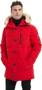 PUREMSX Winter Coat for Men, Warm Windproof Insulated Thick Outdoor Padded Parka - Picture 1 of 9