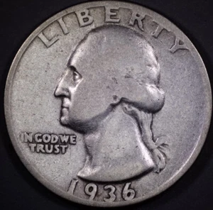1936 S 25c Silver Quarter (1080p Video) - Picture 1 of 8