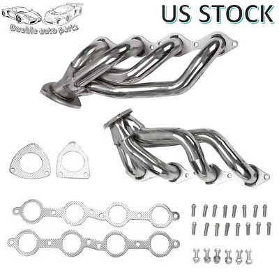 For Chevy GMC 00-06 4.8L 5.3L V8 Avalanche Silverado Sierra Tahoe Exhaust Header Foto 1 de 4