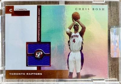 Parche de camiseta Chris Bosh Topps 2005 impecable/7 piezas personales comunes juego usado Foto 1 de 2