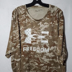 Under Armour Shirt Mens 5XL Camo Freedom Loose Fit Short Sleeve Performance - Picture 1 of 12
