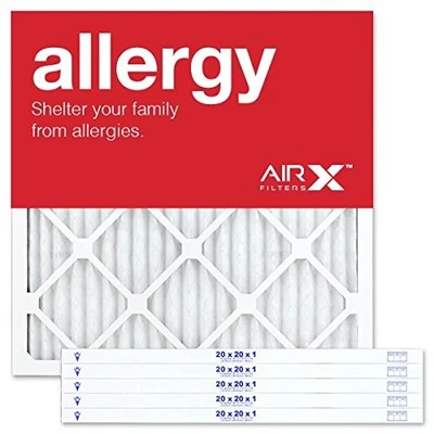 AIRx ALLERGY 20x20x1 MERV 11 Pleated Air Filter - Made in the USA - Box of 6,... - Image 1 of 4
