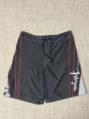Tony Hawk Negro Rojo Tabla de Natación Pantalones Cortos Para Hombres Talla 36 Y2K Surf Skate Emo Foto 1 de 4