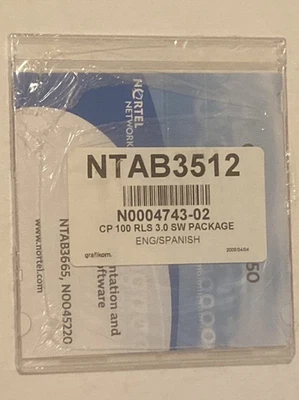 NORTEL NETWORKS CP 100 RLS 3.0 SW PACKAGE N0004743-02, NTAB3665 & N0045220  - Image 1 of 2