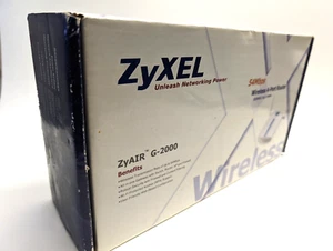 SEALED NEW ZyXEL Zyair G-2000 Plus 54 Mbps 4-port 10/100 Router Wireless - Picture 1 of 9