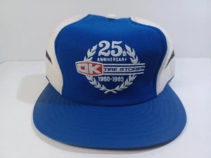 Vintage 1980's BRIDGESTONE Snapback OK Tire Stores 25th HAT Cap Made In USA - Picture 1 of 8