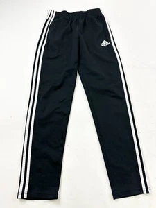 Adidas Pants Youth Boys XL Black Activewear Training Fit Three Stripes Elastic - Picture 1 of 7