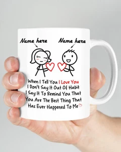 Personalized Couple Mug When I Tell You I Love You Valentine’s Day Gifts, Birt - Picture 1 of 4