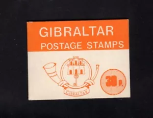 Gibraltar 1982 30p Orange 1x1p,17p,3 x 4p Flugzeuge Sachet Booklet - Bild 1 von 2