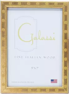 F. G. Galassi handgefertigtes feines italienisches Holz dünnes Gold Gänseblümchen 8"x10" Rahmen 10780 - Bild 1 von 1