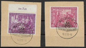 GDR Michel 248 +249 Postmarked on Letter Pieces - Picture 1 of 1