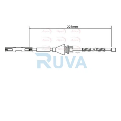 Fits Ford Focus 2004-2012 Ruva Rear Hand Brake Cable 1492823 - Image 1 of 2