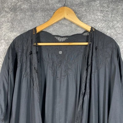 Jane Ashley куртка женщин 2 X черный отверстие доломан открытый кардиган Lux минималистский - Изображение 1 из 4