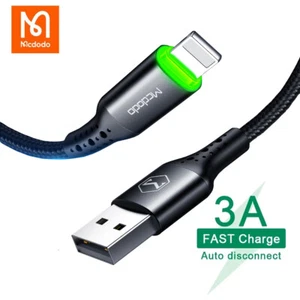 Mcdodo USB Power Off Auto Disconnect Fast Charging Cable For iPhone 14 13 12 11 - Picture 1 of 15