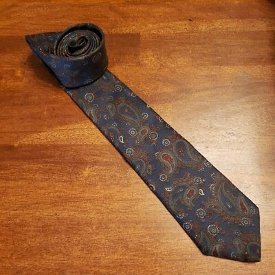 Corbata de cuello Oleg Cassini Designer para hombre gris azul rojo cachemira floral ropa de carrera  Foto 1 de 4