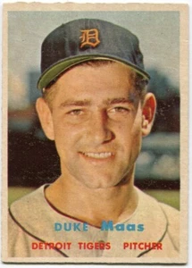 1957 Topps #405 Duke Maas Detroit Tigers - Picture 1 of 2