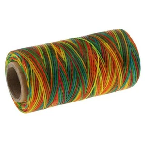 200 Meters 1mm 150D Colorful Flat Waxed Leather Thread Cord Stitching Crafts - Picture 1 of 8