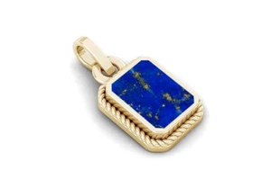 10.25 Ratti 9.50 Carat Lapis Lazuli Gold Plated Lab Certified Pendant Men Women - Picture 1 of 5