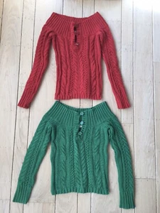 AMERICAN EAGLE OUTFITTERS Women's XXS XS Multicolor Off Shoulder Tops Sweaters - Picture 1 of 12
