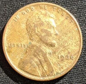 Woody 1936 P Lincoln Wheat Cent Penny - Improper Alloy Mix - Picture 1 of 4