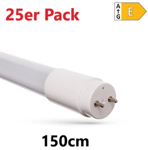 25er LED 150cm Röhre G13 Tube Glas T8 Leuchtstoffröhre 20W 2400lm Kaltweiß 6000K - Bild 1 von 4