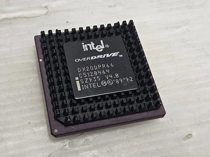 Intel i486 Overdrive DX20DPR66, 66MHz, SZ935, Socket 2, 3, Vintage CPU, Working - Picture 1 of 2