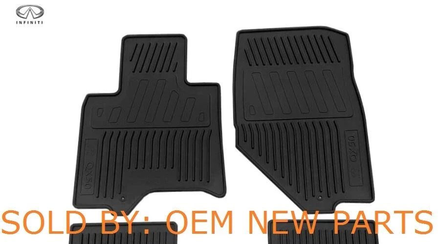 2014-2017 Infiniti QX50 Black All Weather FRT Rubber Floor Mats Set 999E1-52003 Foto 1 de 3