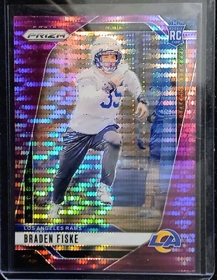 Braden Fiske Rookie Rams SP Raro 2024 Panini Prizm Púrpura Pulsar Prizm #310 COMO NUEVO Foto 1 de 2