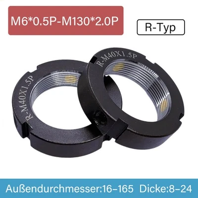 1 Stücke M6 M8 M10-M130 R Typ Präzisionskugelumlaufspindelstange Kontermutter - Bild 1 von 4