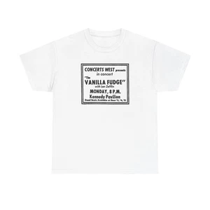T-shirt poster concerto retrò Throwback: Vanilla Fudge Led Zeppelin nuova con etichette S-5XL - Foto 1 di 6