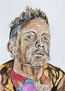 Original Portrait Painting of John Lydon from P.I.L and the Sex Pistols - Picture 1 of 3