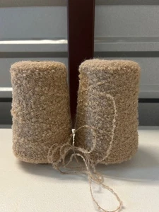 Lot 2 Cone SOFT Boucle Huarizo Alpaca Wool Yarn w/Ac/Nylon 1lb 3oz 552g 8043 B - Picture 1 of 4