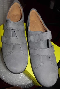 LADIES HOTTER TRAINERS SIZE 9 UK LEAP SLATE NUBUCK STD FIT BNB - Picture 1 of 5
