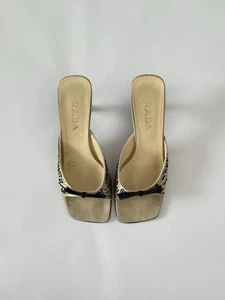 Vintage Prada Early 2000s Satin Sequin Bow Heels As Seen On Penelope Cruz - Picture 1 of 6