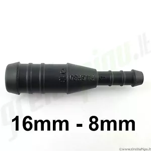 Droit Réducteur 16 - 8 mm Raccord Tuyau Connecteur en plastique fer barbelé - Bild 1 von 3