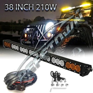 Combo de barra de luz de trabajo LED de 38 pulgadas de doble color todoterreno parachoques camión de conducción SUV 4x4 - Imagen 1 de 12