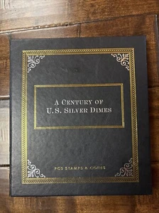Vintage A Century Of Silver Dimes Album Book With Empty Sleeves - Picture 1 of 12