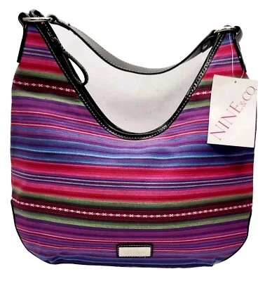 Nine & Co Company Multi-Color Striped True Tribal Women's Purse/Shoulder Bag New - Imagem 1 de 4
