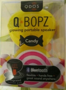 Przenośny głośnik Bluetooth Qdos Q-BOPZ, kształt Candy Sweet, żółty, nowy - Zdjęcie 1 z 3