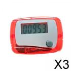 3X Digital Pedometer, Step Counter, Multifunctional Exercise Electronic