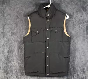 J Crew Down Puffer Vest Women Extra Small Black Boulder - Picture 1 of 9