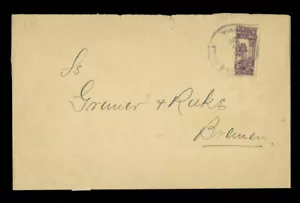COLOMBIA 1904 Coat of Arms 10c pink BISECT(5c) Sc# 269v used on cover to Germany - Picture 1 of 2