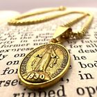 Sehr katholische Jungfrau Maria wundersame Medaille Kette Halskette 30 cm vergoldet